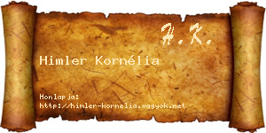 Himler Kornélia névjegykártya